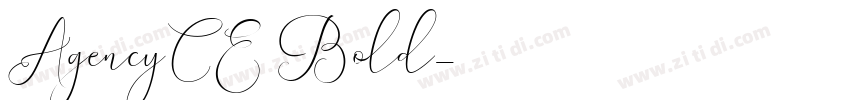 AgencyCE Bold字体转换